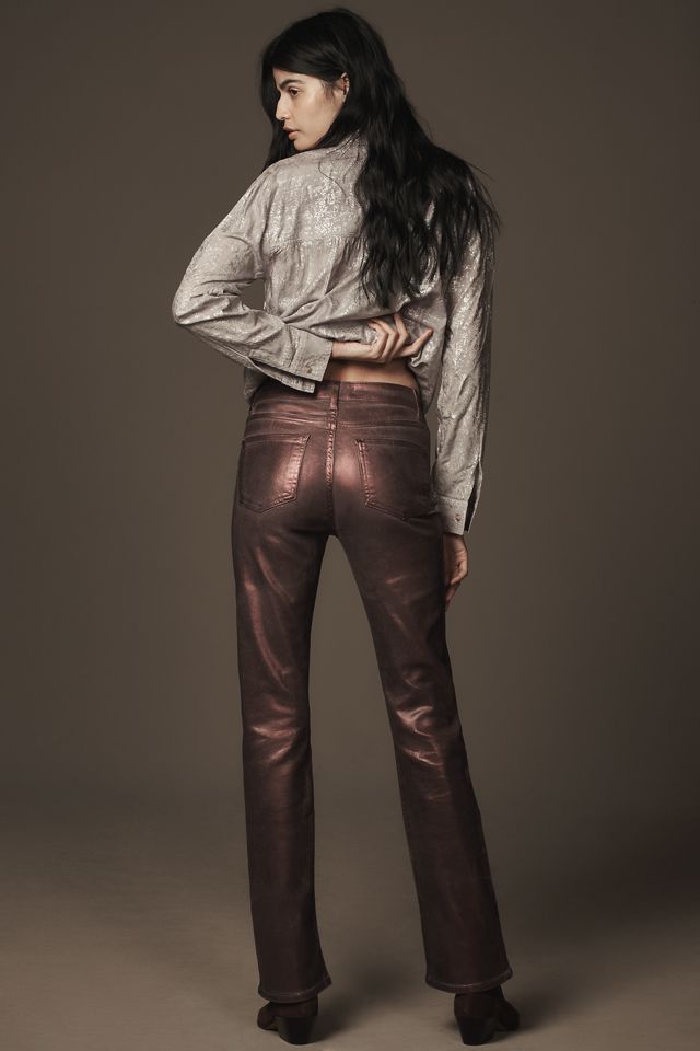 Fidelity Denim Kora Foil High-Rise Flare Jeans #2