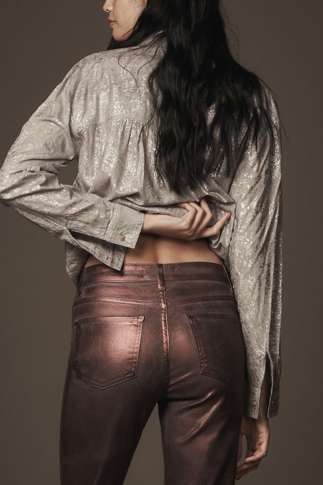 Fidelity Denim Kora Foil High-Rise Flare Jeans #3