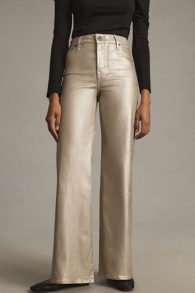 Fidelity Denim Taylor Foil High-Rise Straight-Leg Jeans #1