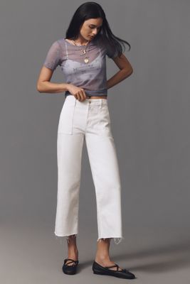 Fidelity Denim Joni Utility High-Rise Crop Wide-Leg Jeans