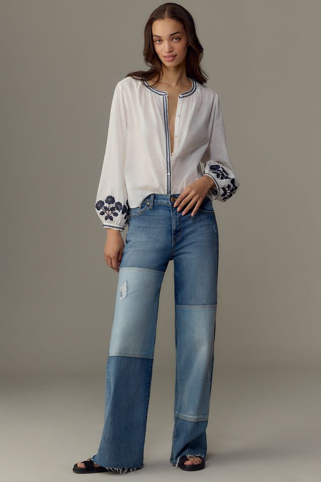 Fidelity Denim Ziggy High-Rise Wide-Leg Jeans #1