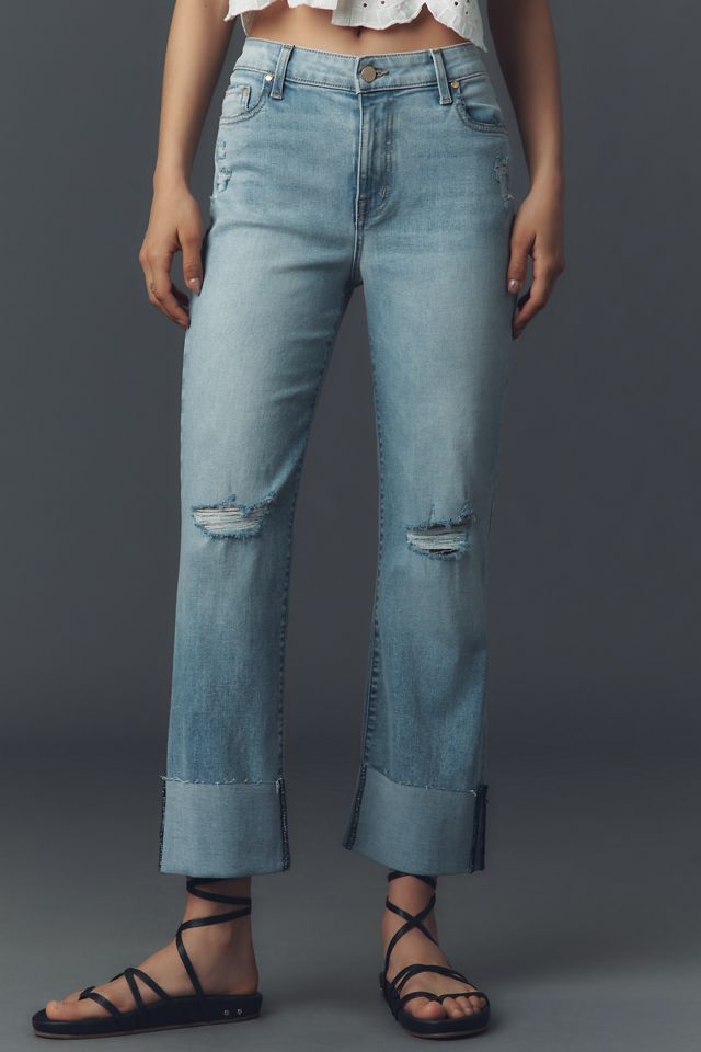 Fidelity Denim Cali Cuff High-Rise Straight-Leg Jeans #1
