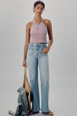 Fidelity Denim Modern America Marley High-rise Wide-leg Patch-pocket Jeans