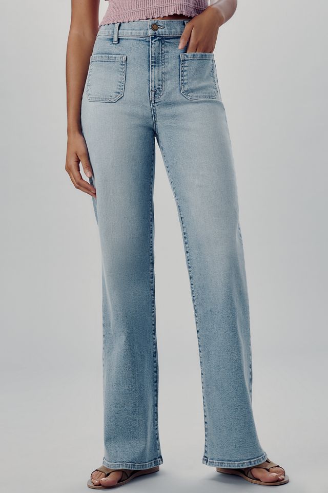 Modern American Marley High-Rise Wide-Leg Patch-Pocket Jeans #1