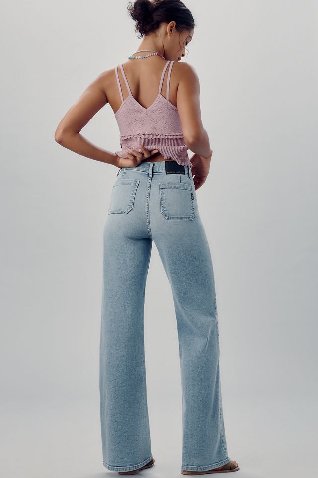 Modern American Marley High-Rise Wide-Leg Patch-Pocket Jeans #2
