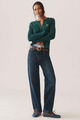 Modern American Daisy High-Rise Wide-Leg Jeans
