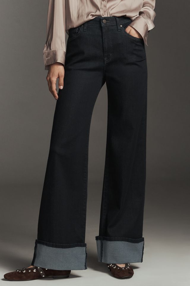 Fidelity Denim Ziggy High-Rise Wide-Leg Cuffed Jeans #1