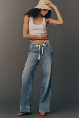 Knit Sunrise High-Rise Wide-Leg Trouser Jeans