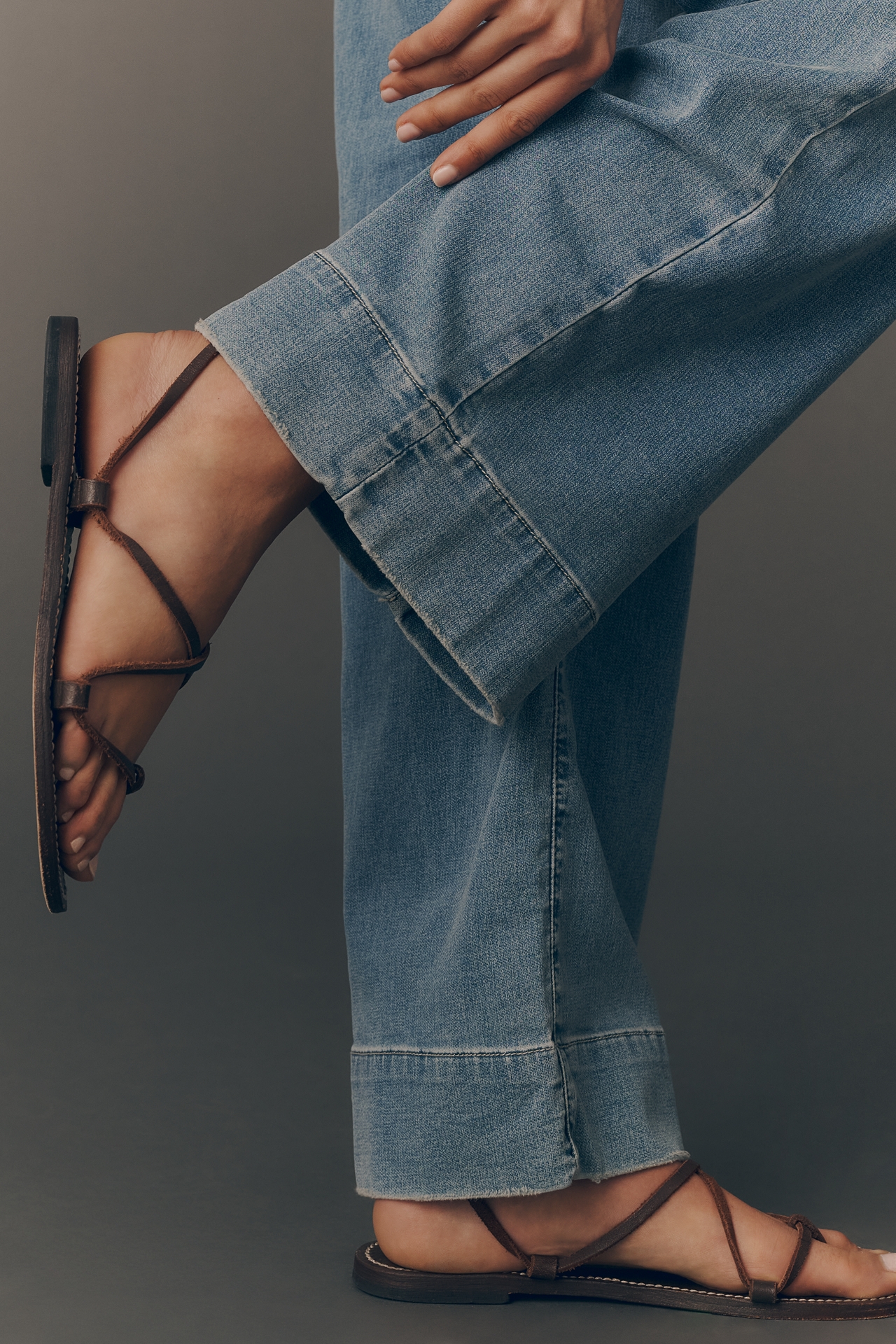 Fidelity Denim Knit Sunrise High-Rise Wide-Leg Trouser Jeans