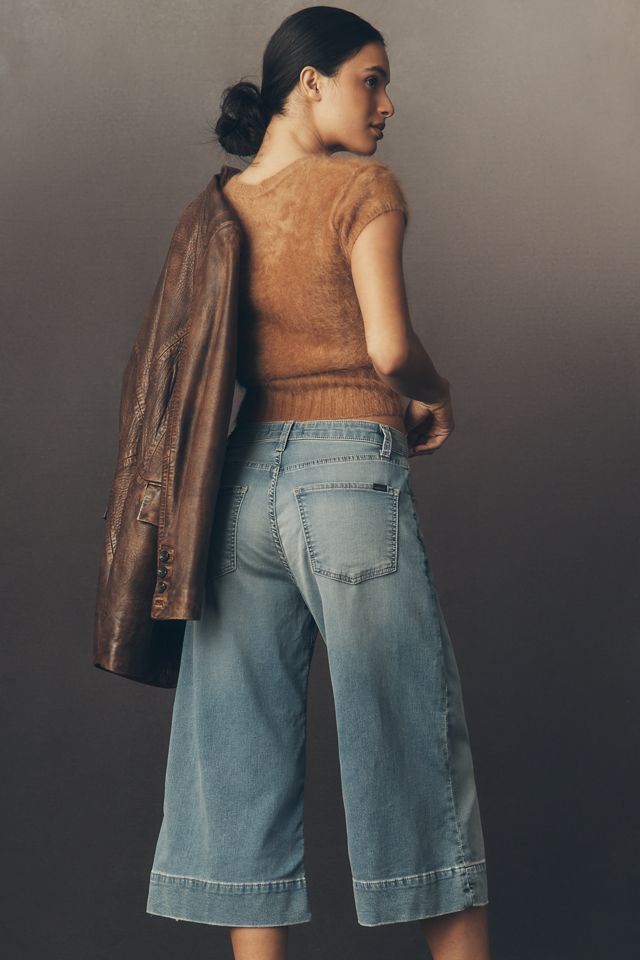 Fidelity Denim Cardi High-Rise Wide-Leg Crop Knit Jeans #2