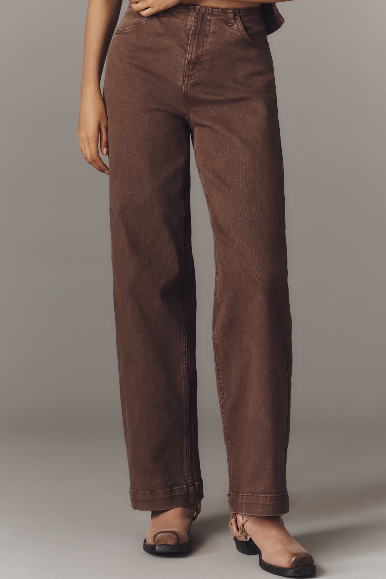 SOVERE Zyra Mid-Rise Wide-Leg Jeans