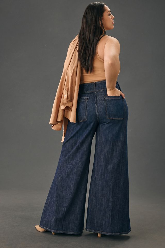 Pilcro High-Rise Wide-Leg Trouser Jeans | Anthropologie