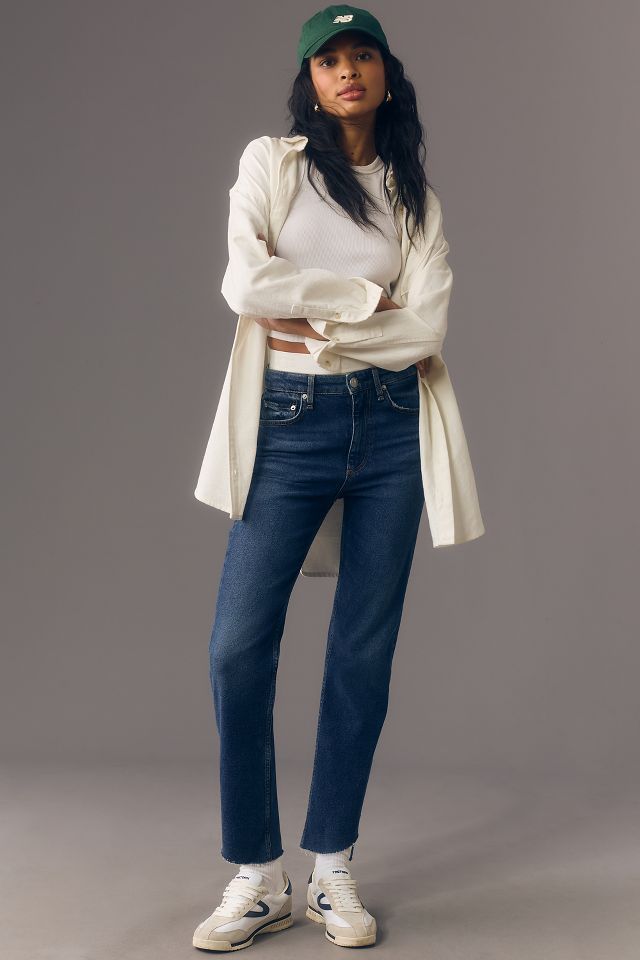 rag & bone Harlow High-Rise Straight-Leg Jeans