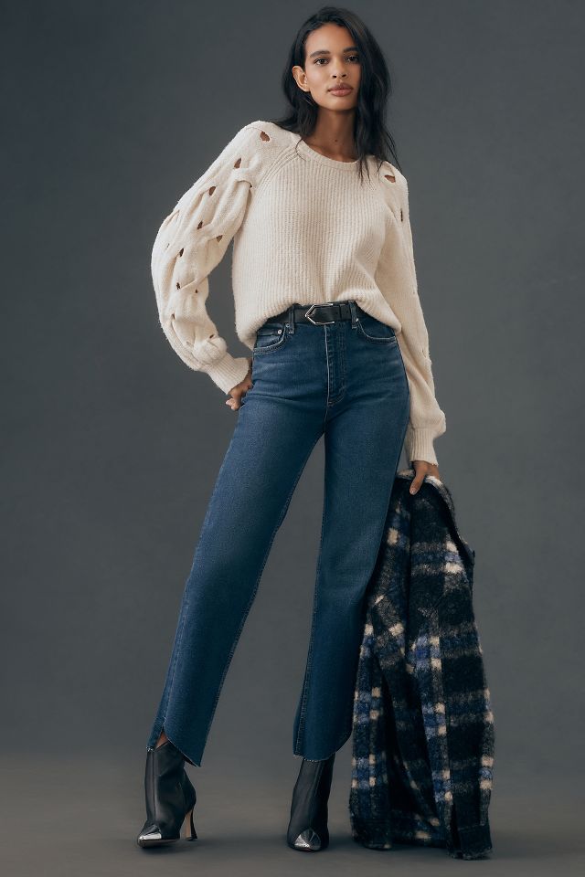 rag & bone Casey High-Rise Ankle Flare Jeans | Anthropologie