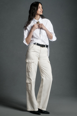 Rag & Bone Featherweight Logan Wide-leg Jeans In Beige