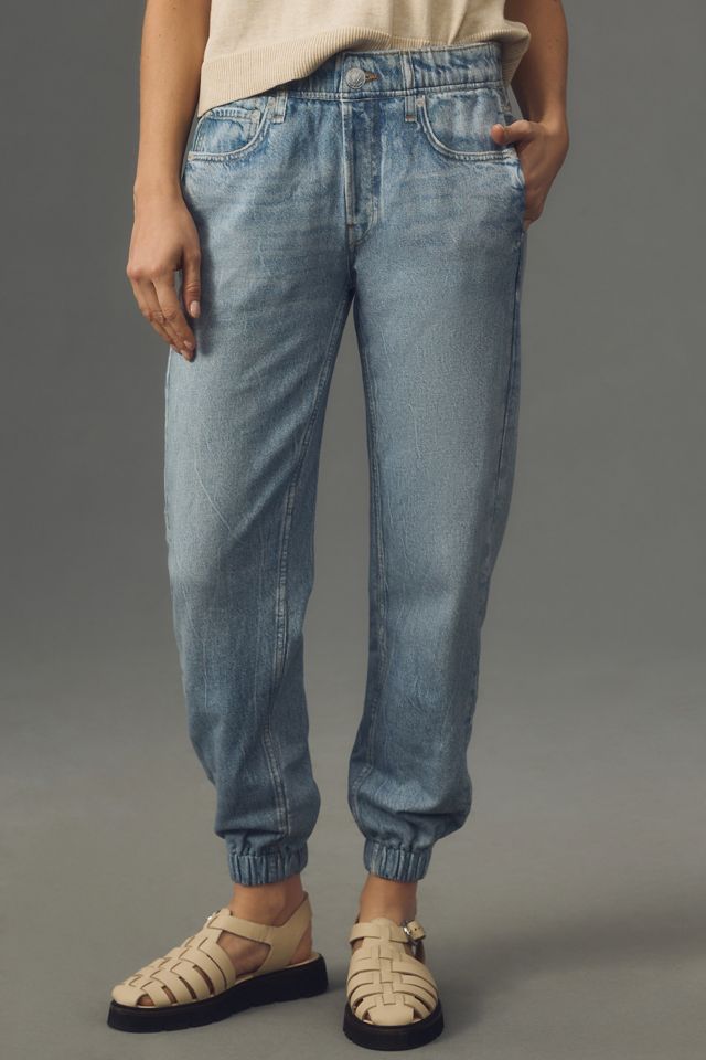 rag & bone Miramar Mid-Rise Denim-Knit Jogger Pants