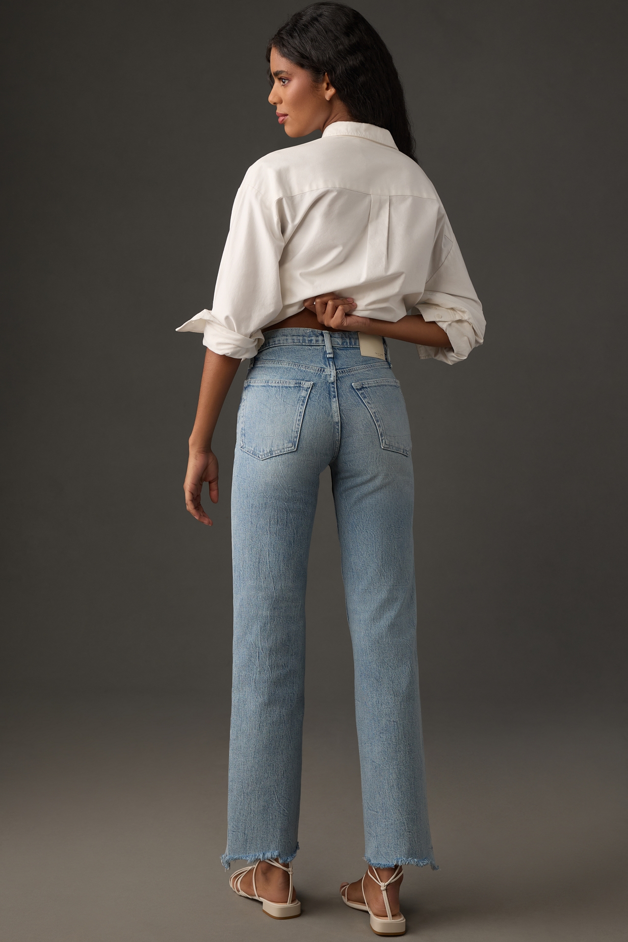 rag & bone Harlow Mid-Rise Straight-Leg Jeans