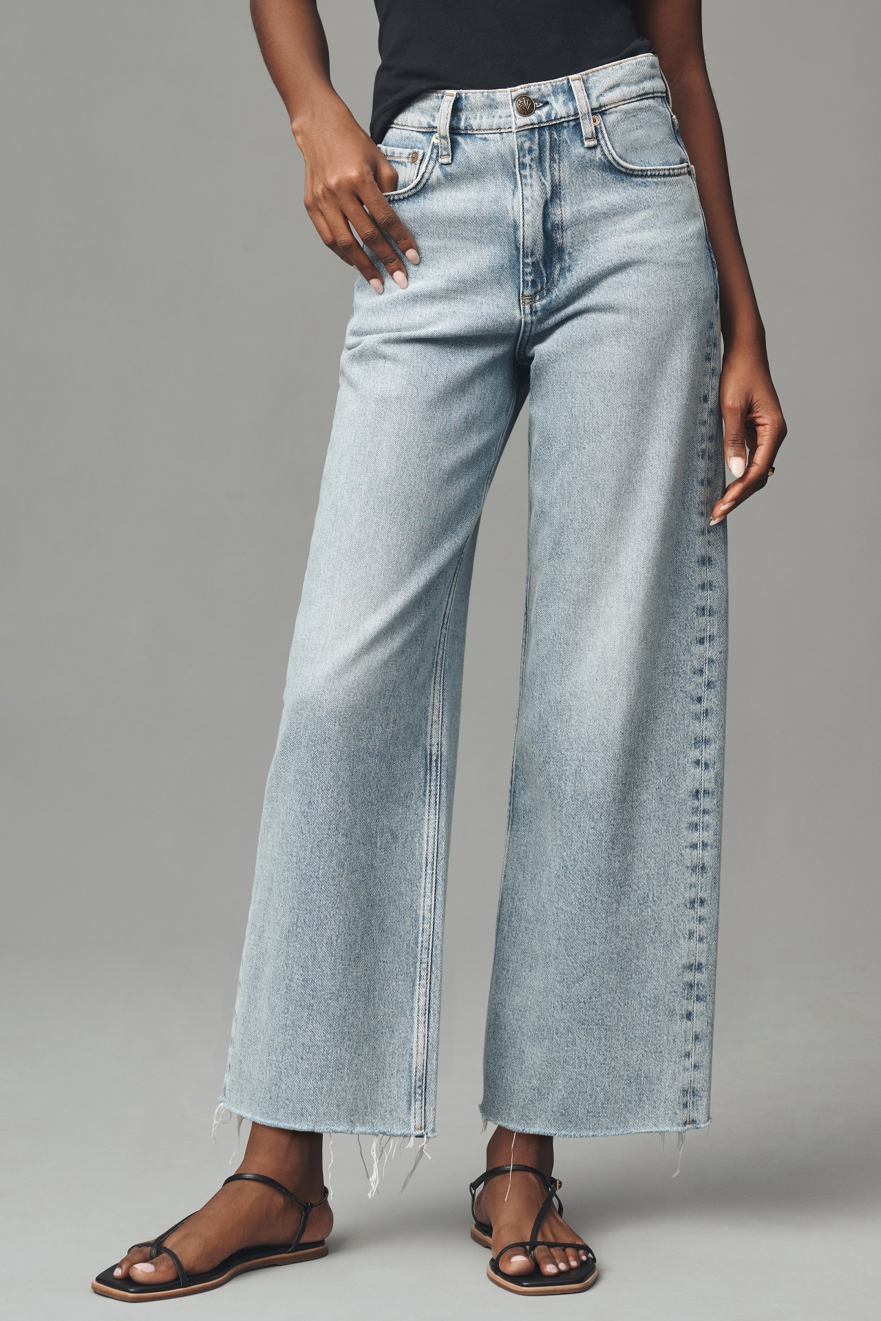 rag & bone Andi Crop High-Rise Wide-Leg Jeans