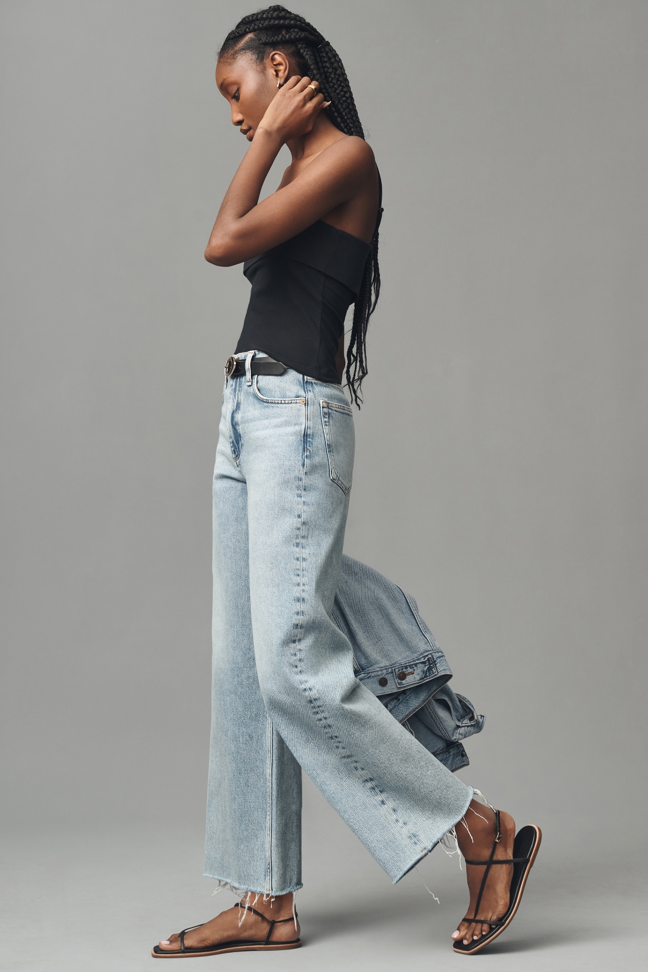 rag & bone Andi Crop High-Rise Wide-Leg Jeans