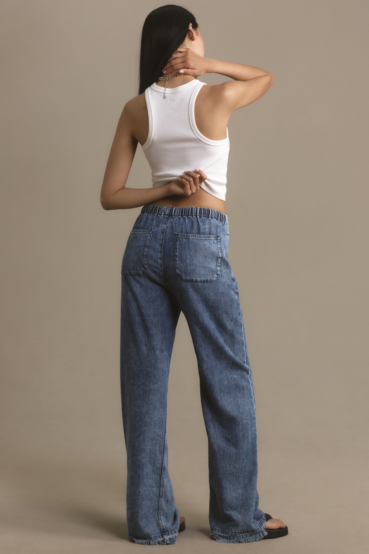 rag & bone Ultra Featherweight Logan Mid-Rise Straight-Leg Jeans