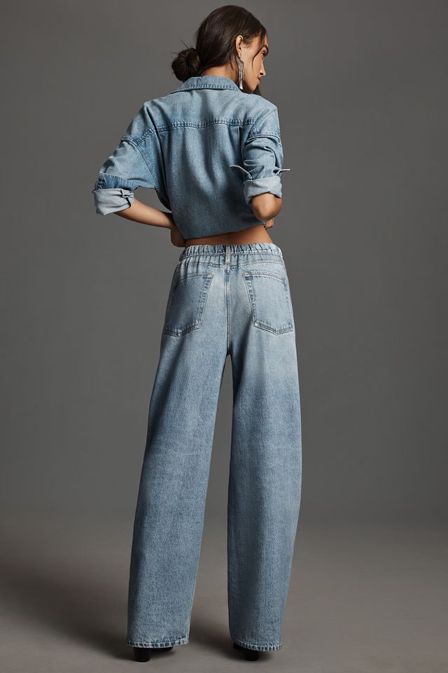 rag & bone Miramar Mid-Rise Wide-Leg Jeans