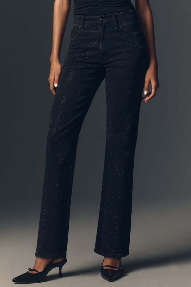rag & bone Harlow Hem Mid-Rise Straight-Leg Ankle Embellished Jeans #1