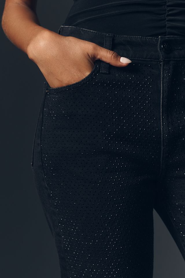 rag & bone Harlow Hem Mid-Rise Straight-Leg Ankle Embellished Jeans #3