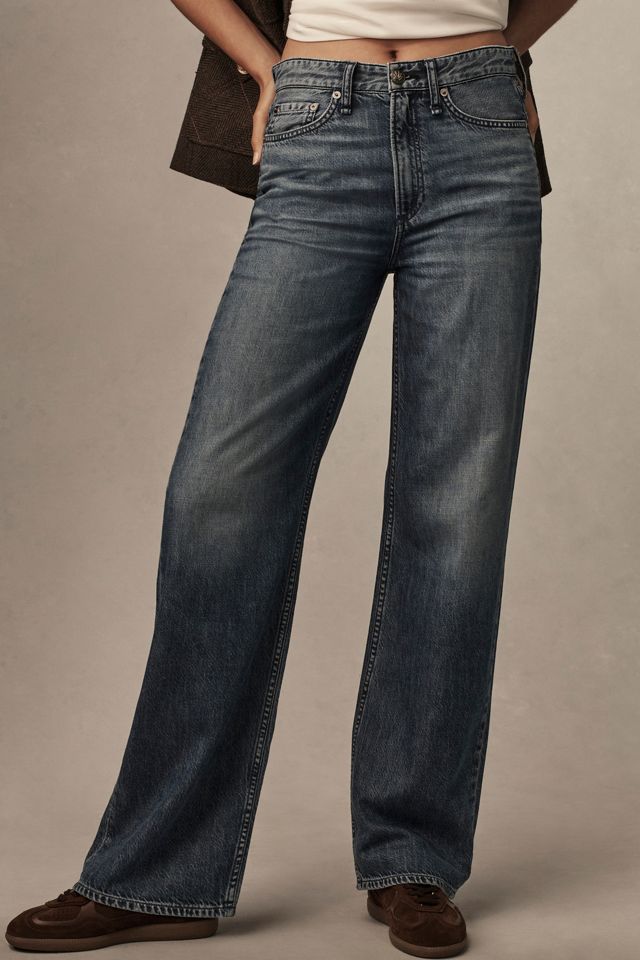 rag & bone Featherweight Logan High-Rise Straight Jeans #1