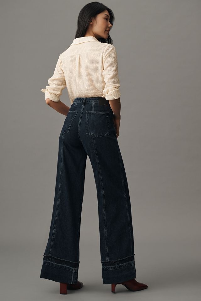 rag & bone Marina High-Rise Wide-Leg Flare Jeans #3