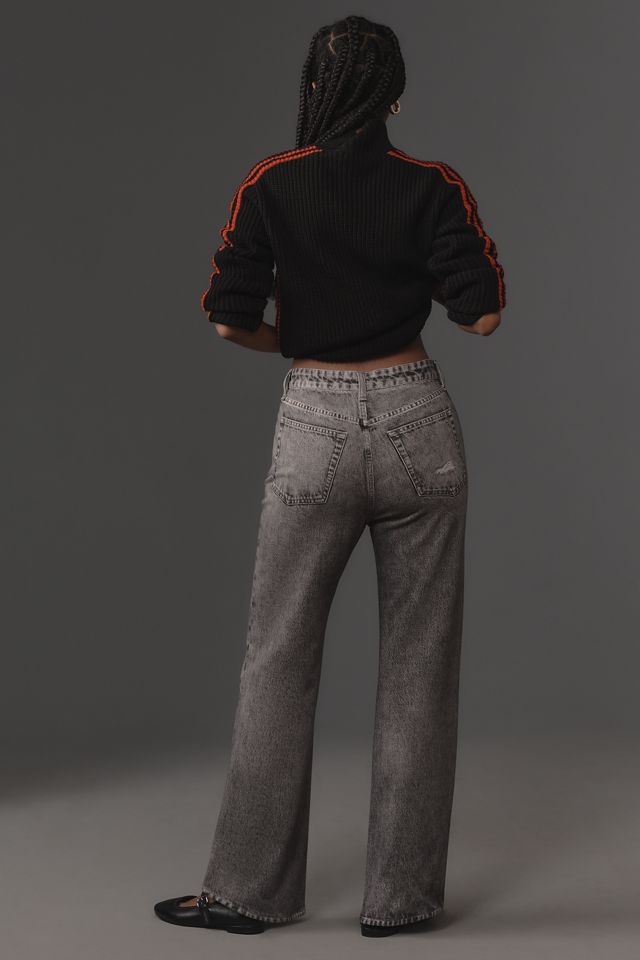 rag & bone Miramar Shea High-Rise Relaxed Straight Denim-Knit Jeans #2