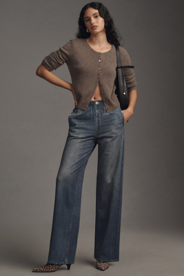 Rag & Bone Miramar High-rise Wide-leg Jeans In Blue