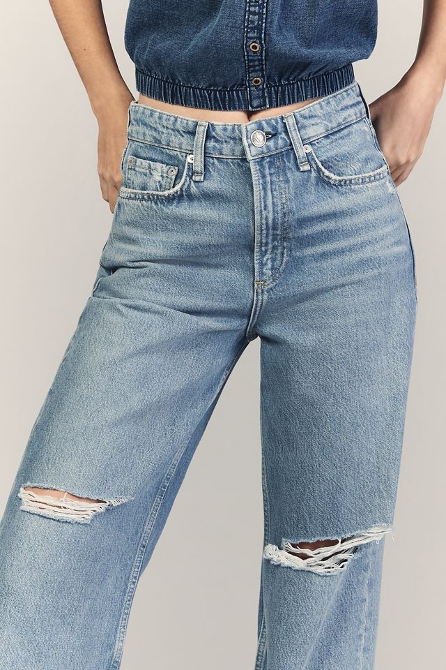 rag & bone Logan Mid-Rise Wide-Leg Jeans #3
