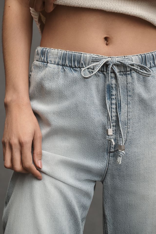 rag & bone Ultra Featherweight Logan High-Rise Wide-Leg Drawstring Jeans #3