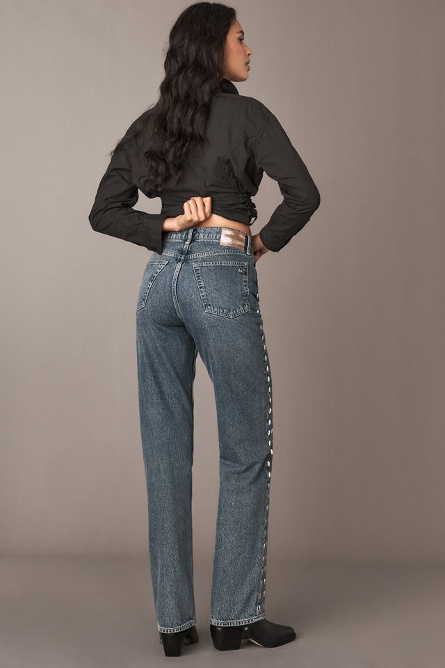 rag & bone Shea High-Rise Relaxed Straight-Leg Jeans #5