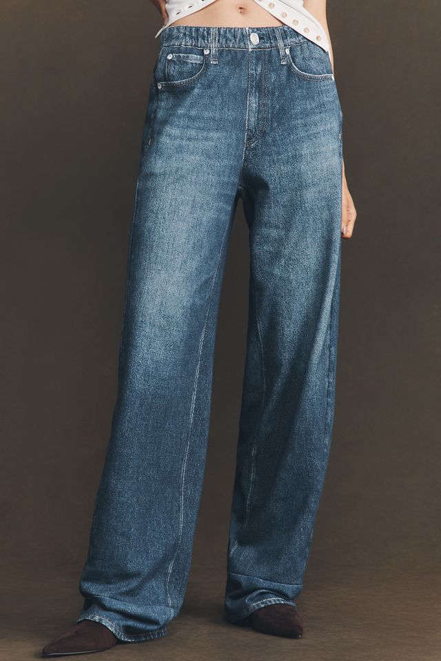 rag & bone Miramar Knit High-Rise Wide-Leg Jeans #1
