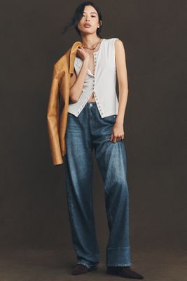rag & bone Miramar Knit High-Rise Wide-Leg Jeans