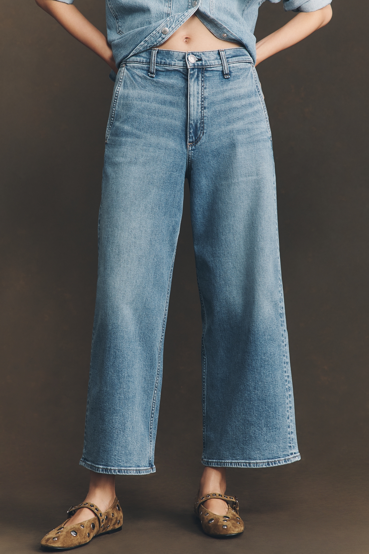rag & bone Andi High-Rise Crop Wide-Leg Jeans