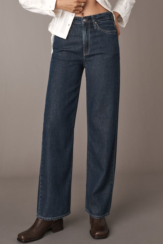 rag & bone Featherweight Logan Mid-Rise Wide-Leg Jeans #1