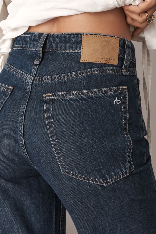 rag & bone Featherweight Logan Mid-Rise Wide-Leg Jeans #3