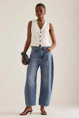 Jeans Charlie Barrel en Blue, taille: 25 chez Anthropologie - rag & bone - Modalova