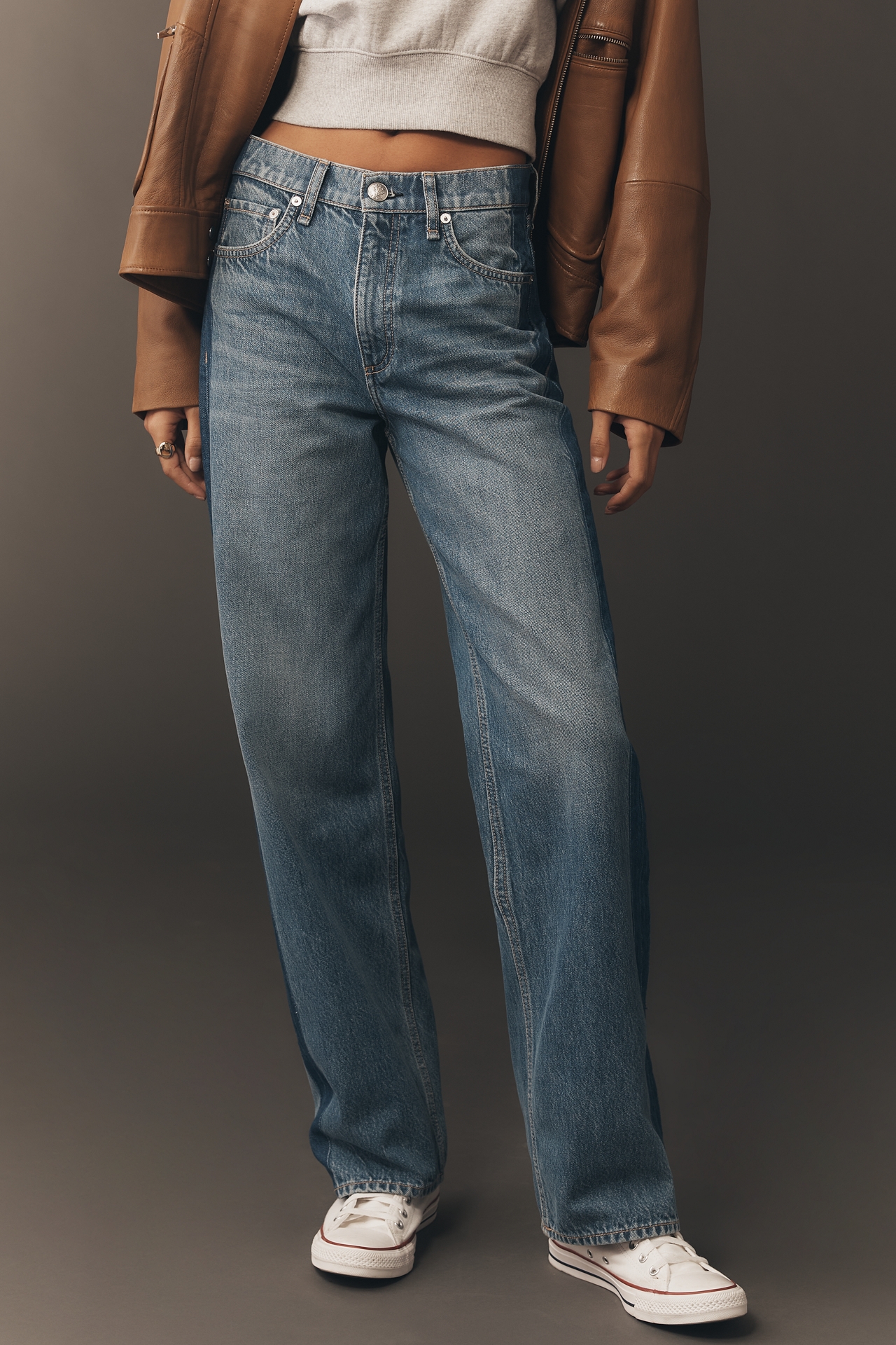 rag & bone Shea High-Rise Straight-Leg Jeans