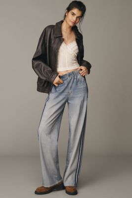 rag & bone Miramar High-Rise Wide-Leg Track Jeans