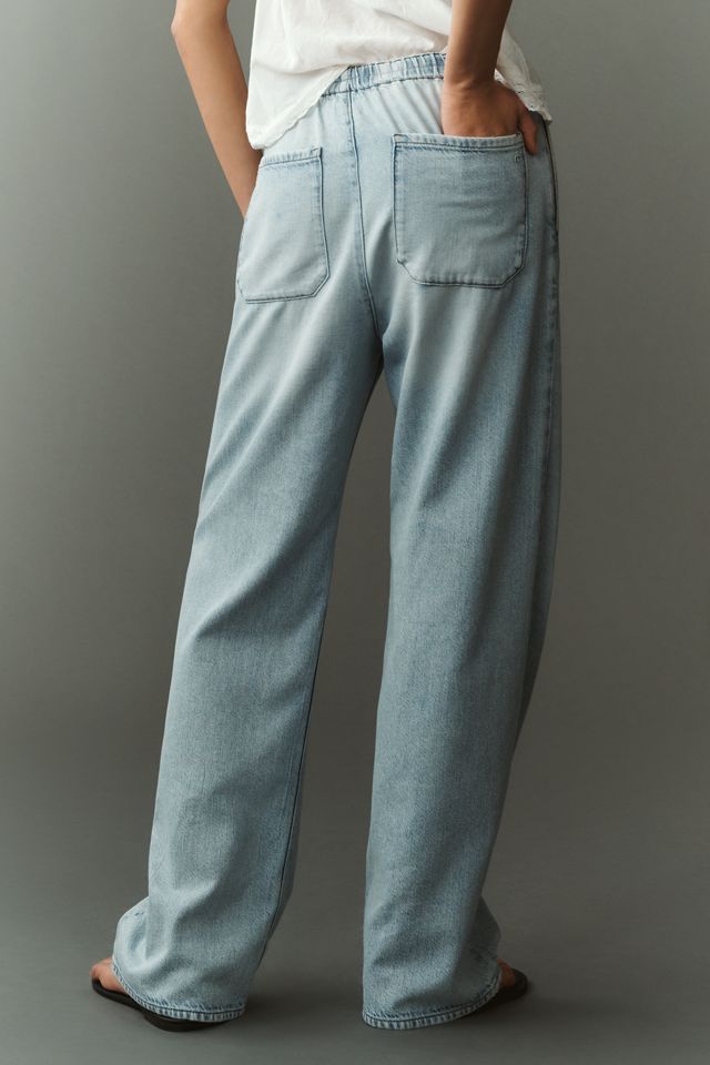 rag & bone Logan Featherweight Pull-On Wide-Leg Jeans #4