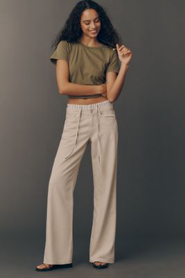 rag & bone Saige Featherweight Low-Rise Wide Leg Jeans