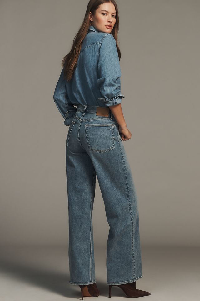 rag & bone Flexi Andi High-Rise Wide-Leg Jeans #1