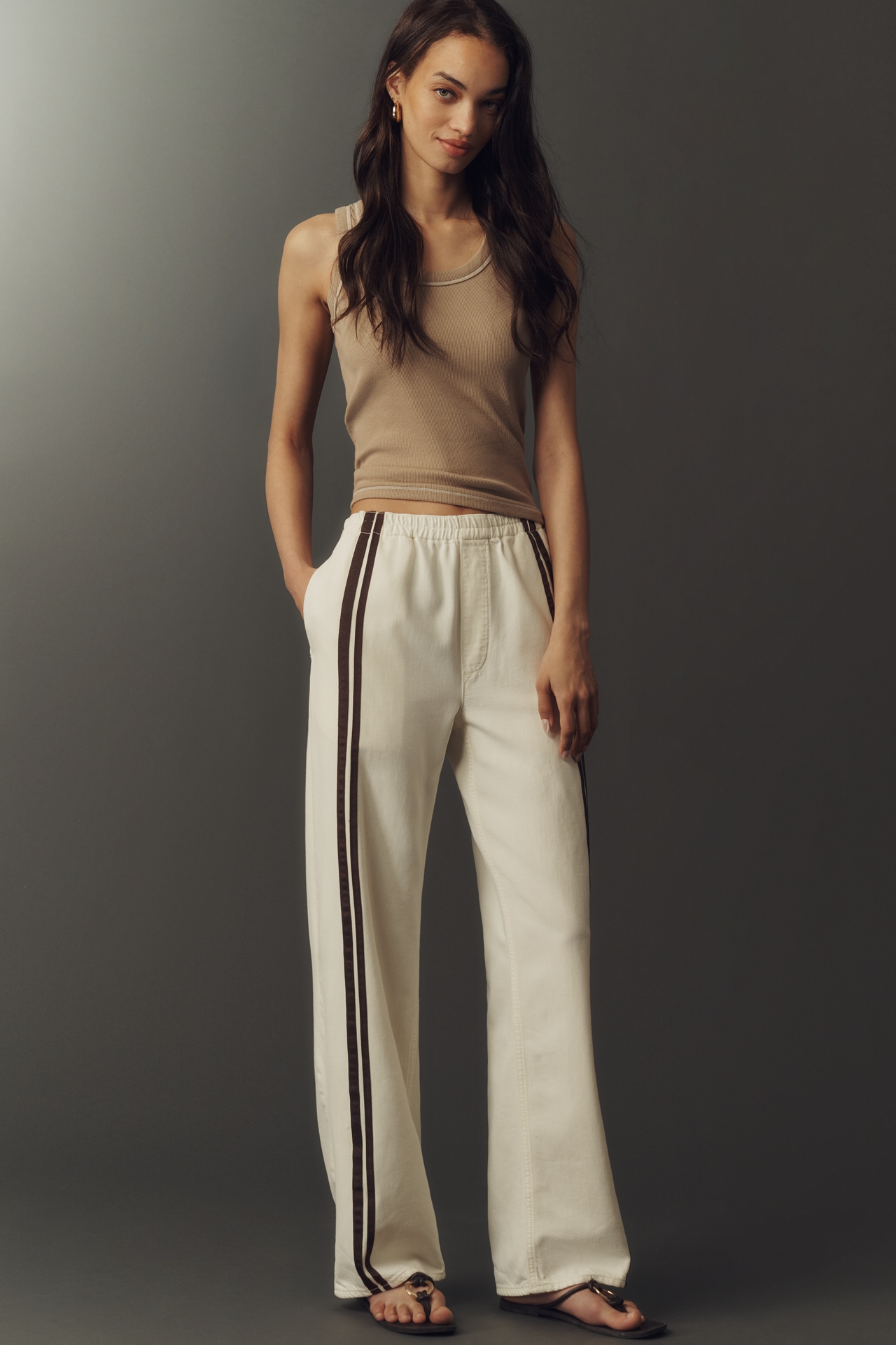 rag & bone Logan Featherweight High-Rise Wide Leg Jeans