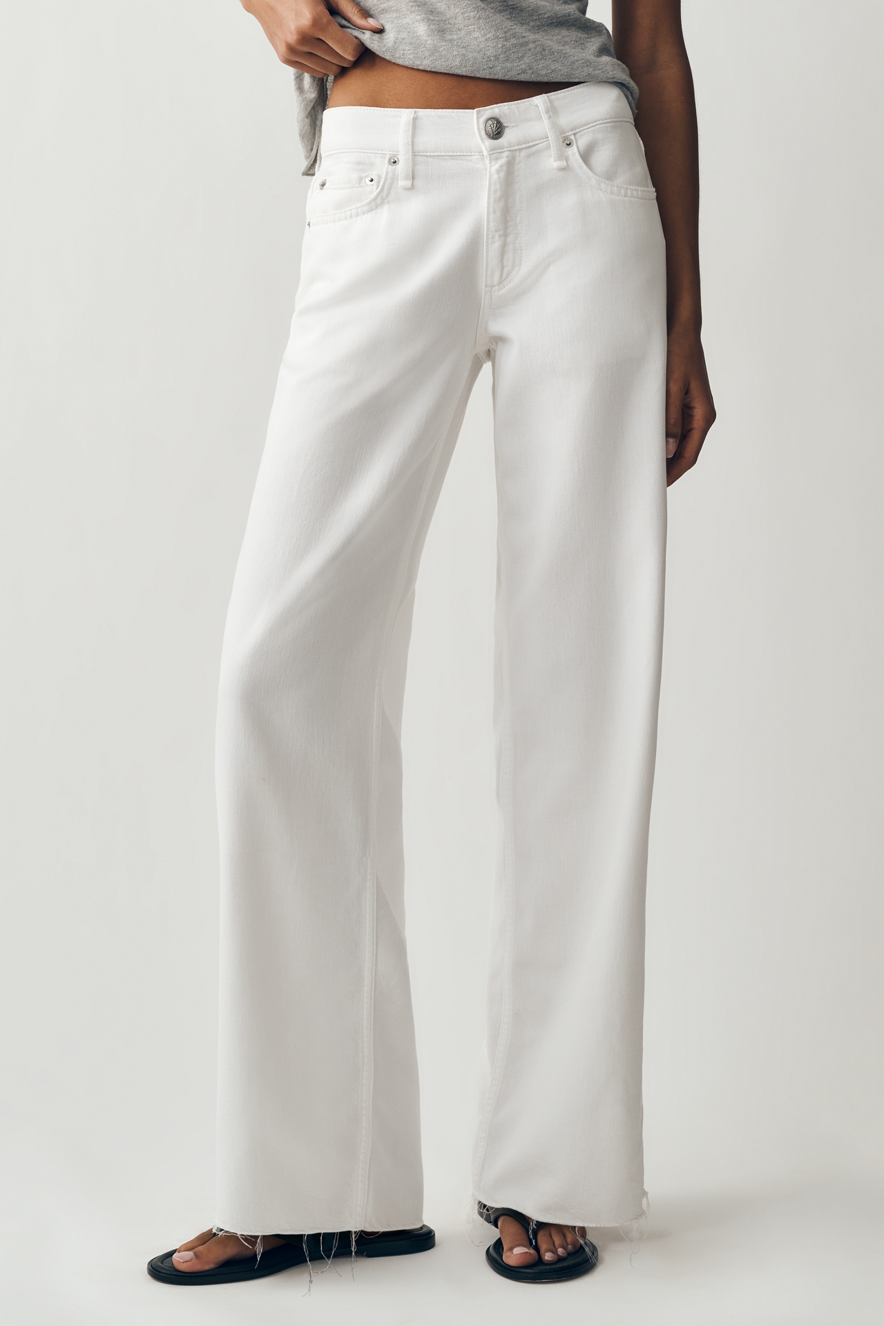 rag & bone Saige Low-Rise Wide Leg Jeans