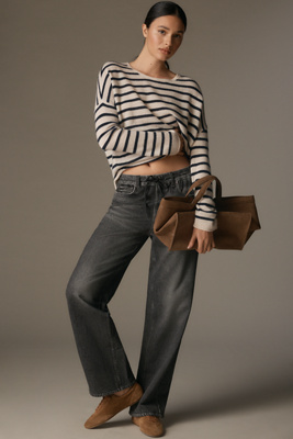 Rag & Bone Miramar High-rise Wide-leg Drawstring Jeans In Black