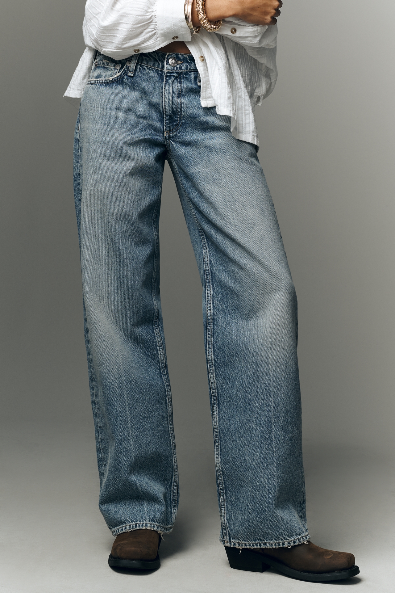 rag & bone Saige Low-Rise Straight Jeans