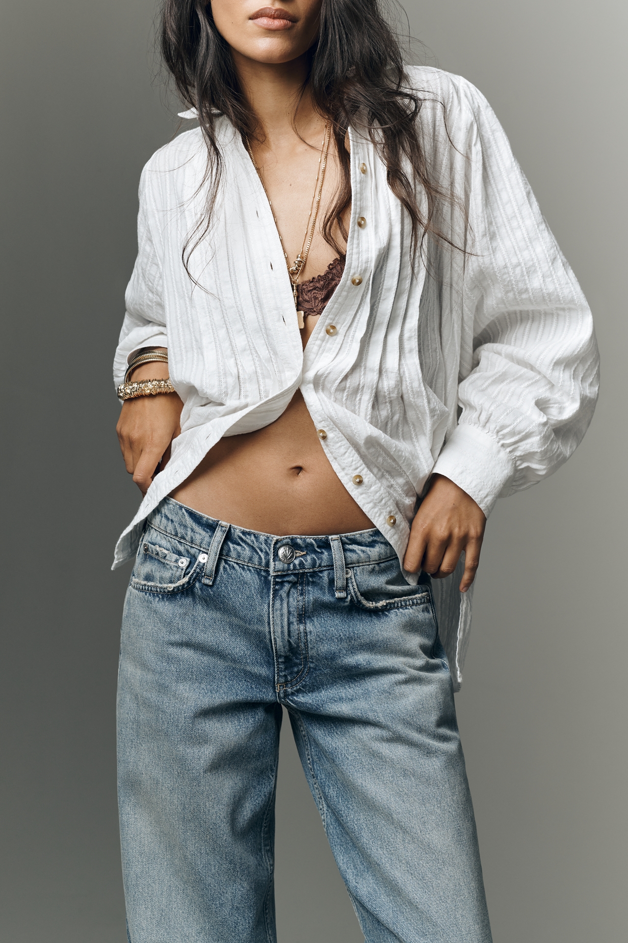 rag & bone Saige Low-Rise Straight Jeans